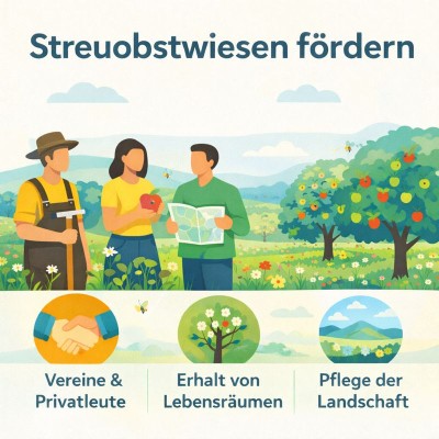 600 geförderte Streuobstbäume im Calwer Nordschwarzwald gepflanzt